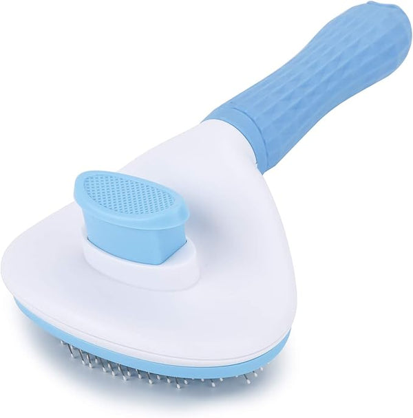 Depets Self-Cleaning Slicker Brush for Pet Grooming & Shedding